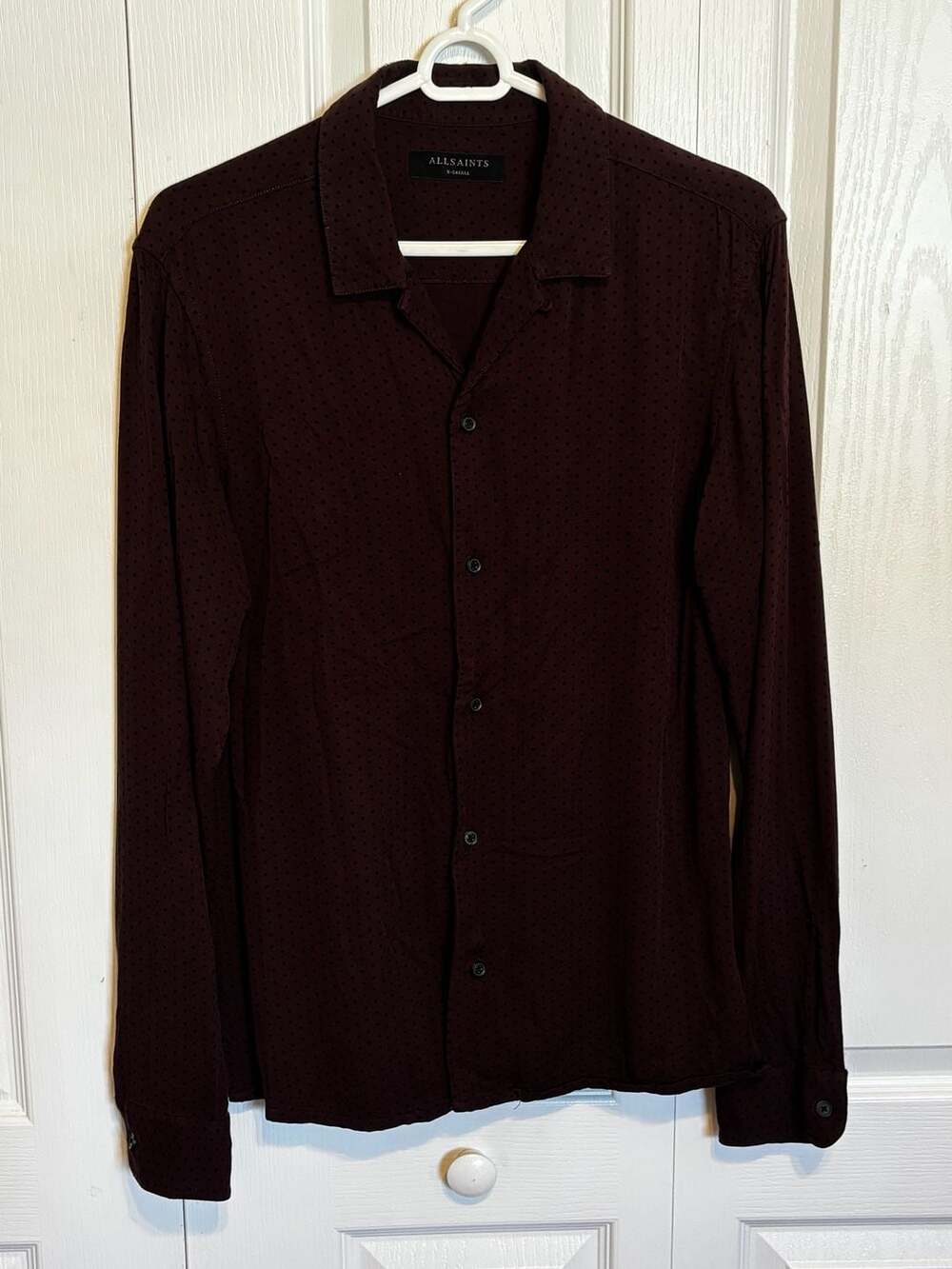 Allsaints Tigard LS Shirt Size XS Viscose Long Sleeve